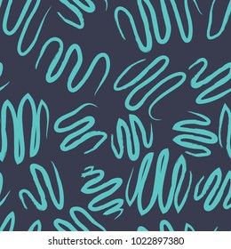 Abstract seamless hand drawn brush pattern