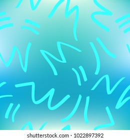 Abstract seamless hand drawn brush pattern