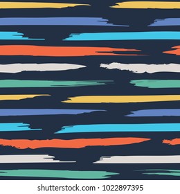 Abstract seamless hand drawn brush pattern