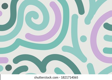 Resumen del patrón de líneas decorativas sin fisuras dibujadas a mano. Útil para el diseño de portadas de fondo, textiles de tela, materiales de vestir y medios sociales.