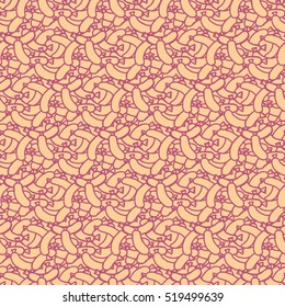 abstract seamless hand drawn doodle-style pattern, good for textile printing
