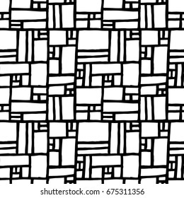 Abstract Seamless Hand Drawn Geometric Pattern