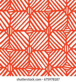 Abstract Seamless Hand Drawn Geometric Pattern