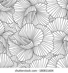 Abstract seamless hand drawn pattern. Vector background.