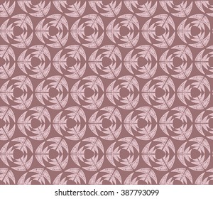 Abstract seamless hand drawn pattern with stylized roses. Design element for background, textile, paper packaging and other. Vector illustration.