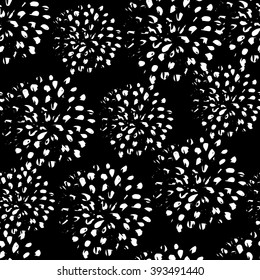 Abstract seamless hand drawn pattern. Modern floral texture. 