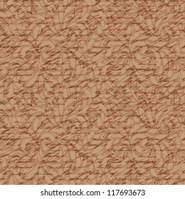 Abstract seamless hand write pattern with floral ornament