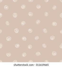 Abstract seamless hand-drawn ink pattern on ashy background.