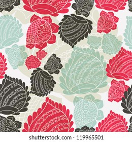 Abstract Seamless Hand-Drawn Pattern