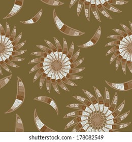 Abstract seamless hand-drawn vector background.