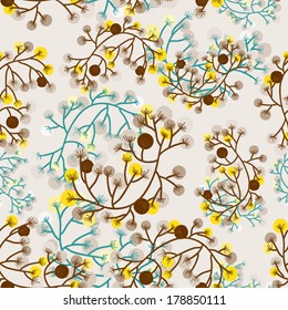 Abstract seamless hand-drawn vector background.