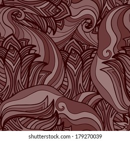Abstract seamless hand-drawn vector background.