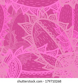 Abstract seamless hand-drawn vector background.