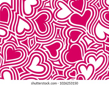 Abstract seamless heart pattern