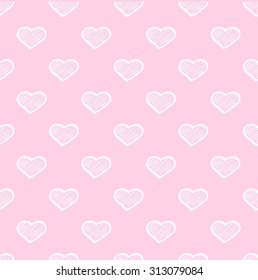 Abstract seamless hearts romantic background wrapping paper pattern