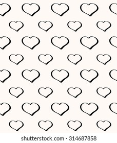 Abstract seamless hearts romantic background wrapping paper pattern