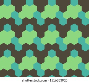 Abstract seamless hexagon pattern. Background design for prints, textile, fabric, package, cover, greeting cards.