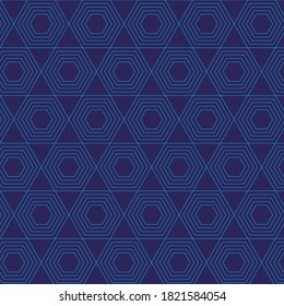 An abstract seamless hexagon pattern background image.