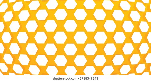 Fondo Abstractas sin fisuras del patrón del hexágono del panal. Color de degradado anaranjado