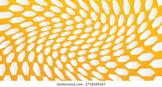 Fondo Abstractas sin fisuras del patrón del hexágono del panal. Color de degradado anaranjado
