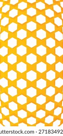 Abstract seamless honeycomb hexagon pattern background. Orange gradient color
