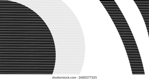 abstract seamless horizontal black thin wave line pattern.