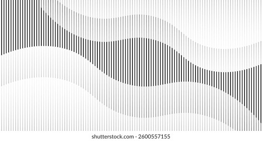 abstract seamless horizontal black thin wave line pattern.vector eps10