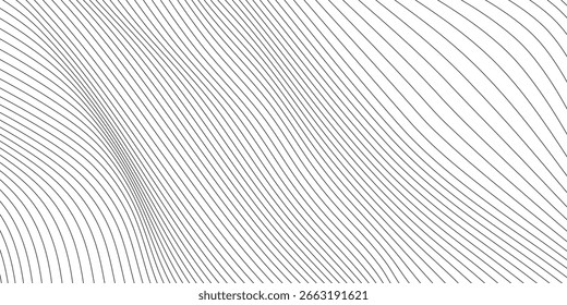 abstrato padrão de linha de onda fina horizontal sem costura.	