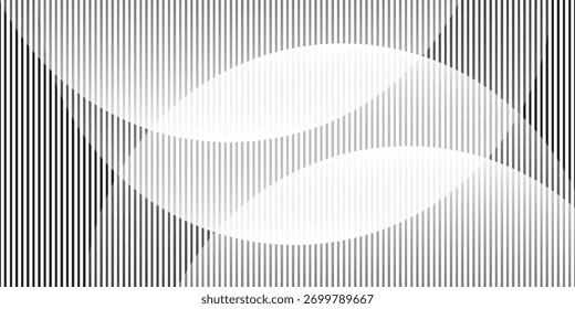 Modelo fino negro Horizontal inconsútil abstracto de la línea de la onda.