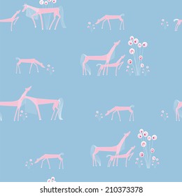 Abstract Seamless with horse