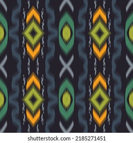 Abstract Seamless ikat stripe texture pattern. Background, rug, carpet, wallpaper, clothing, wrapping, Batik, fabric, embroidery style.