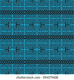 Abstract seamless image. The blue and black colors. Vector illustration. Application for web design, wallpaper design, presentation, in the textile industry.