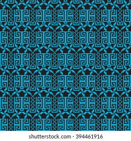 Abstract seamless image. The blue and black colors. Vector illustration. Application for web design, wallpaper design, presentation, in the textile industry.