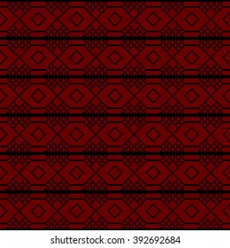 Abstract seamless image. Red and black colors.  Vector illustration. Application for web design, wallpaper, presentation, in the textile industry.