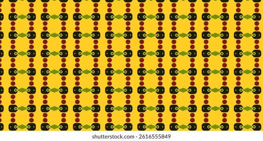 Abstract Seamless Industrial Gripper Pattern – Yellow Background