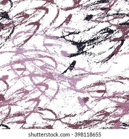 Abstract seamless ink stains background. Handmade. Use for surface design: banners, cards, gift tags, invitations, textile.