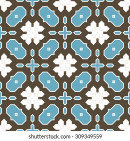 Abstract Seamless Islamic Wallpaper. Vector Arabic Colorful Pattern. Geometric Background