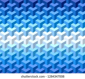 Abstract seamless isometric geometric shape pattern background. Design element template can be used for wallpaper, backdrop, vector illustration