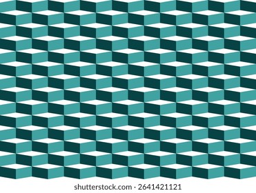 
Abstract Seamless Isometric Teal Cube Pattern.