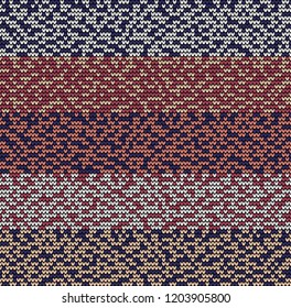 Abstract seamless knitting horizontal patterns set background
