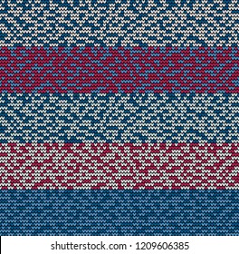 Abstract seamless knitting horizontal patterns set wallpaper