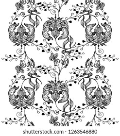 Abstract seamless lace pattern