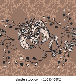 Abstract seamless lace pattern