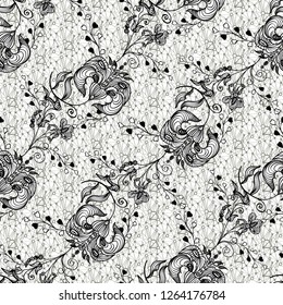 Abstract seamless lace pattern