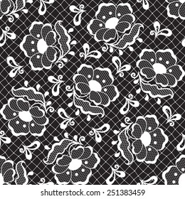 Abstract seamless lace pattern with flowers. Infinitely wallpaper, decoration for your design, lingerie and more