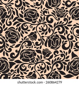 Abstractas patrón de encaje sin costuras con flores de color rosa. Fondo de pantalla infinito, decoración para tu diseño, lencería y joyería. Tus tarjetas de invitación, Fondo de pantalla y más decoraciones.