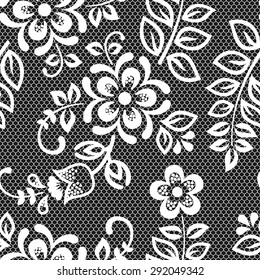 Abstract seamless lace pattern with flowers. Infinitely wallpaper, decoration for your design, lingerie and more