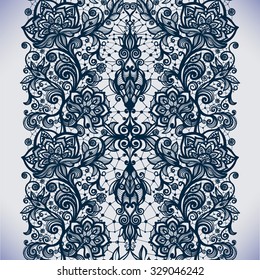 Abstract seamless lace pattern with flowers. Infinitely wallpaper, decoration for your design, lingerie and jewelry. Your invitation cards, wallpaper, and more.