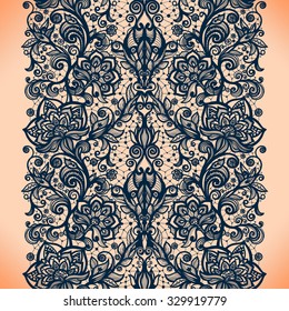 Abstract seamless lace pattern with flowers. Infinitely wallpaper, decoration for your design, lingerie and jewelry. Your invitation cards, wallpaper, and more.