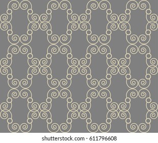 Abstract seamless lace pattern with geometric elements
